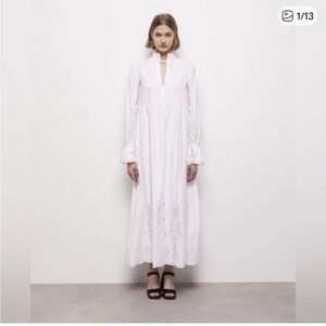 The Kooples White Long Sleeve Dress